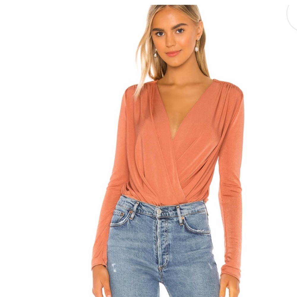 Free People Turnt Bodysuit in Ginger Spice size Small